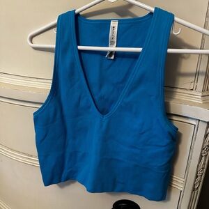 medium, blue, athleta tank top